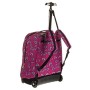 Trolley Invicta Primerose, Rosa, 35 Lt, 2in1 Zaino con Sollevamento Spallacci per uso Trolley, Scuola & Viaggio