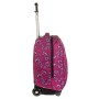 Trolley Invicta Primerose, Rosa, 35 Lt, 2in1 Zaino con Sollevamento Spallacci per uso Trolley, Scuola & Viaggio