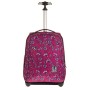 Trolley Invicta Primerose, Rosa, 35 Lt, 2in1 Zaino con Sollevamento Spallacci per uso Trolley, Scuola & Viaggio