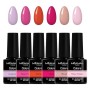 Smalto Semipermanente per Unghie • Cofanetto Rose 6 Colori Gel UV LED • Kit per Manicure Semipermanente con 6 Smalti Nail Po