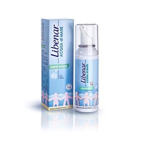 Libenar Spray per Igiene Nasale, Soluzione Isotonica con Acqua di Mare per Adulti, Bambini e Neonati - 100 ml