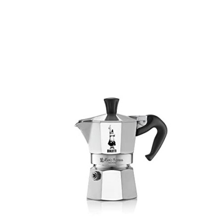 Bialetti Moka Express Caffettiera in Alluminio, Argento, 1 Tazza
