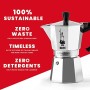 Bialetti Moka Express Caffettiera in Alluminio, Argento, 1 Tazza