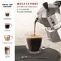 Bialetti Moka Express Caffettiera in Alluminio, Argento, 1 Tazza