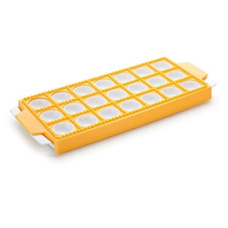 Tescoma Delicia 630878 Stampo per Raviolini Tondi, Plastica, 21 Pezzi, 1 Pezzo, Giallo