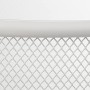 Relaxdays Cestino Gettacarta, Ufficio & Cameretta, Aperto, Rotondo, Metallico, Bidone della Carta, HxD 24x23 cm, Bianco, Acciaio