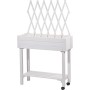 Dobar - Aiuola rialzata versatile con traliccio integrato, aiuola da tavolo per terrazza e balcone, 79 x 28,5 x 130 cm, in abete