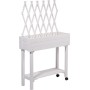 Dobar - Aiuola rialzata versatile con traliccio integrato, aiuola da tavolo per terrazza e balcone, 79 x 28,5 x 130 cm, in abete