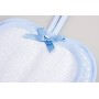 FILET - Fiocchi Nascita Bambino Cuore I Esterno 100% Cotone Interno 100% Poliestere I Prodotto Realizzato In Italia - Bianco, Az