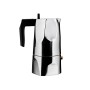 Alessi Ossidiana - Moka/Caffettiera espresso in fusione di alluminio - 3 tazze