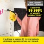Kärcher SC1 Pulitore a Vapore, Pressione 3 Bar, Tempo Riscaldamento 3 min, Kit Pulizia, Tubi Vapore, Panno Microfibra