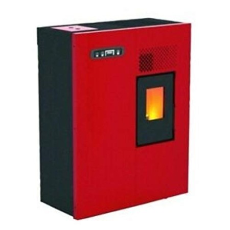 Eva Stampaggi 98016-10 Pellet Camilla Stufa Punto Fuoco, 5.16 KW, Rosso, 5160 W