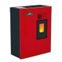 Eva Stampaggi 98016-10 Pellet Camilla Stufa Punto Fuoco, 5.16 KW, Rosso, 5160 W