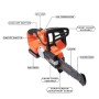 BLACK+DECKER GKC1820L20-QW Elettrosega a Batteria Litio 18V-2.0 Ah, Barra 20 cm