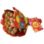 Chupa Chups Flower Bouquet, Lollipop Gusti Fruitti Assortiti al Limone, Arancia, Fragola, Mela, Anguria e Ciliegia, Bouquet da 1