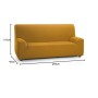 Martina Home Tunez, Copridivano elastico, Tela (50% poliestere, 45% cotone, 5% elastan), Mostarda, 1 Posto (70-110 cm larghezza)