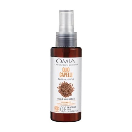 Omia Olio per Capelli con Olio di Semi di Lino, Trattamento per Capelli Fragili, 100ml