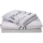 Dreamscene – Set copripiumino con federa "SWEET DREAMS, Grigio, Doppio