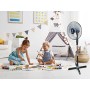 Beper P206VEN100 – Ventilatore a Piantana Nero, 3 Pale, 3 Velocità, Diametro 40 cm, Oscillazione, Black Stand Fan