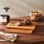 Alessi GAG02 Sbriciola Tagliere in Bambù con Raccoglitore