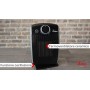 Ardes AR4P09 Termoventilatore Ceramico PTC Oscillante Compatto, 3 Potenze con Termostato LED e Maniglia, 1800 W, Nero