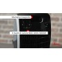 Ardes AR4P09 Termoventilatore Ceramico PTC Oscillante Compatto, 3 Potenze con Termostato LED e Maniglia, 1800 W, Nero