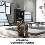 Ardes AR4P09 Termoventilatore Ceramico PTC Oscillante Compatto, 3 Potenze con Termostato LED e Maniglia, 1800 W, Nero