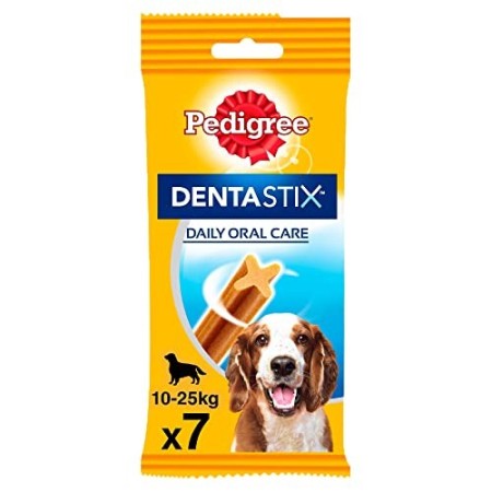 Pedigree Dentastix Snack per la Igiene Orale (Cane Medio 10-25 kg) 180 g 7 Pezzi - 7 Confezioni da 10 Pezzi (70 Pezzi totali)