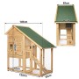 dibea Conigliera Gabbia per Animali da Compagnia Villa Conigli 140x65x119 cm