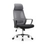 GARDENIA Poltrona Ufficio Schienale a Rete Traspirante con Poggiatesta Regolabile e Support Lombare Genius, Grigio, XL