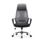 GARDENIA Poltrona Ufficio Schienale a Rete Traspirante con Poggiatesta Regolabile e Support Lombare Genius, Grigio, XL