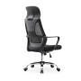 GARDENIA Poltrona Ufficio Schienale a Rete Traspirante con Poggiatesta Regolabile e Support Lombare Genius, Grigio, XL
