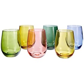 Tognana N3585D70032 Set 6 Bicchieri Tulip Multicolor CC 400, Vetro