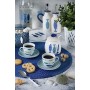 Excelsa Ocean Formaggera/Zuccheriera, 200 ml, Ceramica, Bianco/Azzurro