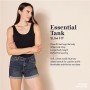 Amazon Essentials - Confezione da 2 canotte da donna, aderenti, Verde (Dark Green/Navy), US S (EU S - M)