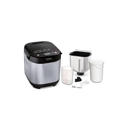 Moulinex OW240E Pain & Delices Macchina del Pane in Acciaio Inossidabile, con Funzione Yogurt, 20 Programmi Automatici di cui 3 