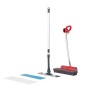 Polti Moppy Lavapavimenti con Vapore Senza Cavo/Cordless, Colore Rosso + PAEU0342 Moppy Kit 2 Panni Universali