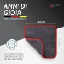 Glart 443TP Set da 3 Panni in Microfibra Soffici, con Bordo Rosso/Arancione, Morbidi, 40x40 cm