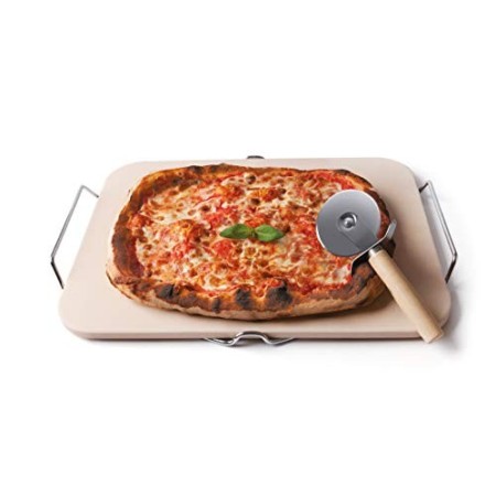 Excelsa NonSoloPizza Pietra Refrattaria per Cottura Pizza, Crema