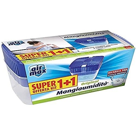 Air Max Kit Tab Mangiaumidita' 450g 1+1 Kit Combatte Umidità, Condensa e Cattivi Odori