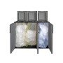 Dmora Armadio portarifiuti da Esterno o Interno, Mobile Porta 3 Sacchi a 3 Ante per Raccolta differenziata, 100% Made in Italy, 