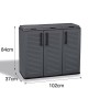 Dmora Armadio portarifiuti da Esterno o Interno, Mobile Porta 3 Sacchi a 3 Ante per Raccolta differenziata, 100% Made in Italy, 