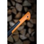 Fiskars Ascia da taglio, 35,5 cm, Rivestimento antiaderente, Acciaio/Plastica con fibra di vetro, Nero/Arancione, X7-XS, 1015618