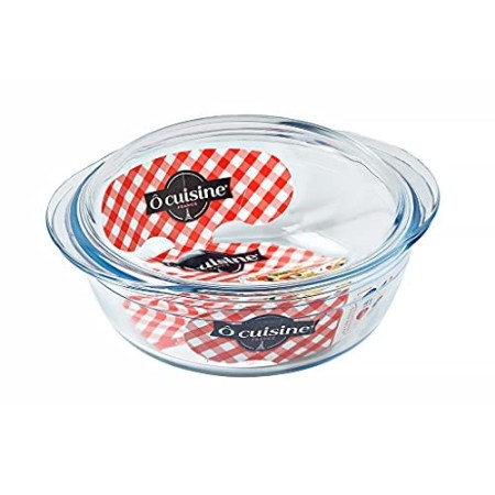 Ôcuisine 7541465 Vaschetta in vetro borosilicato da 1,6 l, Silicone, Madreperla