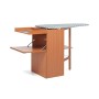Foppapedretti Lo Stiro Mobile con Asse da Stiro a Scomparsa, Dimensioni aperto: H86 P55 L149 cm, Noce