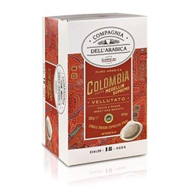 Caffè Corsini Compagnia dell'Arabica Caffè Colombia 100% Arabica Caffè Espresso in Cialde in Carta Ese 44 Mm - Cremoso e Spez