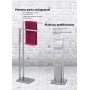 King Home P1592244 Piantana Porta Asciugamani 2 Bracci, 22X18X91H