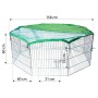 AQPET Recinto recinzione box per animali cani gatti roditori 60x60cm per esterno giardino con rete parasole