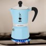 Bialetti Rainbow Caffettiera Colorata, Alluminio, Azzurro, 1 Tazza