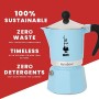 Bialetti Rainbow Caffettiera Colorata, Alluminio, Azzurro, 1 Tazza